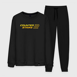 Костюм хлопковый мужской Counter strike 2 yellow, цвет: черный