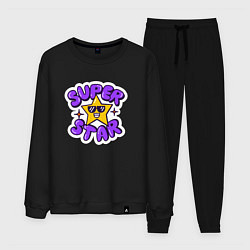 Костюм хлопковый мужской Superstar, цвет: черный