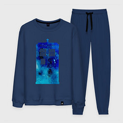 Костюм хлопковый мужской Space tardis, цвет: тёмно-синий