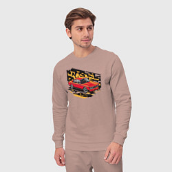 Костюм хлопковый мужской BMW 3 0 CS, цвет: пыльно-розовый — фото 2