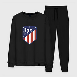 Костюм хлопковый мужской Atletico Madrid FC, цвет: черный