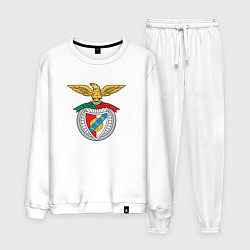 Костюм хлопковый мужской Benfica club, цвет: белый