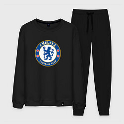 Костюм хлопковый мужской Chelsea fc sport, цвет: черный