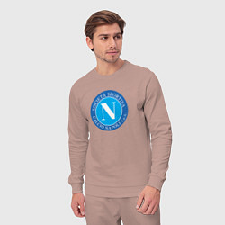 Костюм хлопковый мужской Napoli fc sport, цвет: пыльно-розовый — фото 2