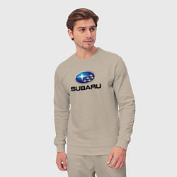 Костюм хлопковый мужской Subaru sport auto, цвет: миндальный — фото 2