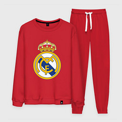 Костюм хлопковый мужской Real madrid fc sport, цвет: красный