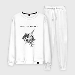 Костюм хлопковый мужской Front Line Assembly - Skull, цвет: белый