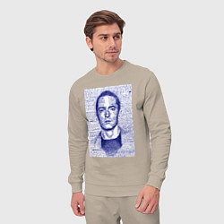 Костюм хлопковый мужской Text eminem, цвет: миндальный — фото 2