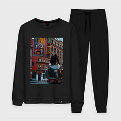 Костюм хлопковый мужской MoMo - Лондон, цвет: черный