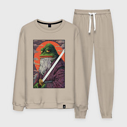 Костюм хлопковый мужской Pepe samurai, цвет: миндальный