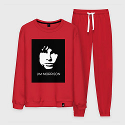 Костюм хлопковый мужской Jim Morrison in bw, цвет: красный