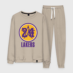 Костюм хлопковый мужской 24 Lakers, цвет: миндальный