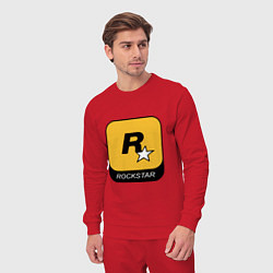 Костюм хлопковый мужской Rockstar, цвет: красный — фото 2