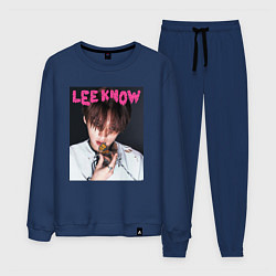 Костюм хлопковый мужской Lee Know Rock Star Stray Kids, цвет: тёмно-синий