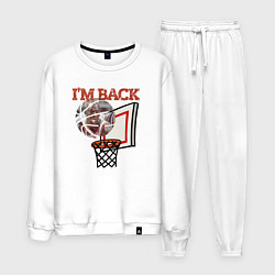 Костюм хлопковый мужской Jordan back, цвет: белый