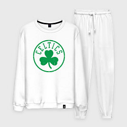 Костюм хлопковый мужской Boston Celtics clover, цвет: белый