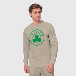 Костюм хлопковый мужской Boston Celtics clover, цвет: миндальный — фото 2