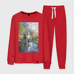 Костюм хлопковый мужской Фрирен провожающая в путь, цвет: красный