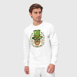 Костюм хлопковый мужской St Patrick day, цвет: белый — фото 2