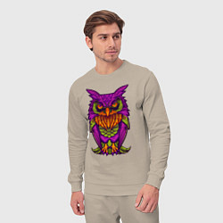 Костюм хлопковый мужской Purple owl, цвет: миндальный — фото 2