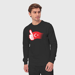 Костюм хлопковый мужской Турецкий лайк, цвет: черный — фото 2