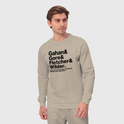 Костюм хлопковый мужской Depeche Mode - GGFW band, цвет: миндальный — фото 2