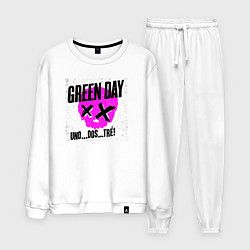 Костюм хлопковый мужской Green Day uno dos tre, цвет: белый