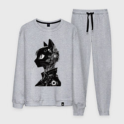 Костюм хлопковый мужской Кибер кошечка - аниме, цвет: меланж