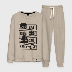 Мужской костюм Есть спать яхтинг