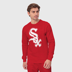 Костюм хлопковый мужской Chicago white sox - baseball, цвет: красный — фото 2