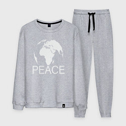 Костюм хлопковый мужской World peace, цвет: меланж