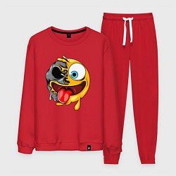 Костюм хлопковый мужской Радостный смайл, цвет: красный