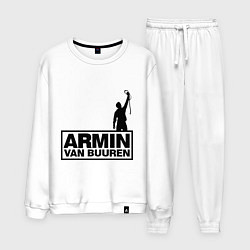 Костюм хлопковый мужской Armin van buuren, цвет: белый