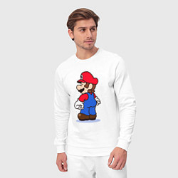 Костюм хлопковый мужской Марио с принцессой, цвет: белый — фото 2