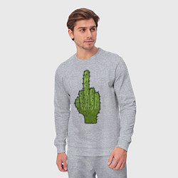 Костюм хлопковый мужской Cactus fuck, цвет: меланж — фото 2