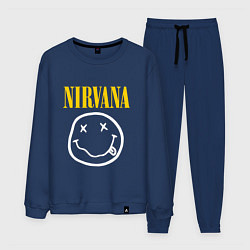 Костюм хлопковый мужской Nirvana original, цвет: тёмно-синий