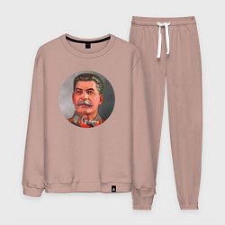 Костюм хлопковый мужской Stalin color, цвет: пыльно-розовый