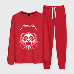 Костюм хлопковый мужской Metallica rock panda, цвет: красный