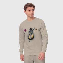 Костюм хлопковый мужской Космонавт wrecking ball, цвет: миндальный — фото 2