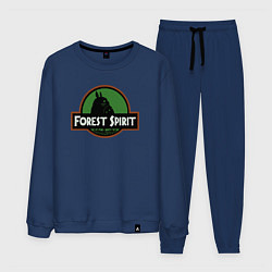 Костюм хлопковый мужской Тоторо дух леса, цвет: тёмно-синий