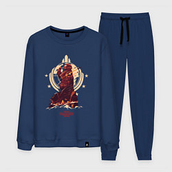 Костюм хлопковый мужской Helldivers 2: Paratroopers Symbol, цвет: тёмно-синий