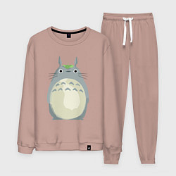 Костюм хлопковый мужской Neighbor Totoro, цвет: пыльно-розовый