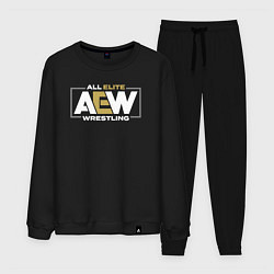 Костюм хлопковый мужской All Elite Wrestling AEW, цвет: черный