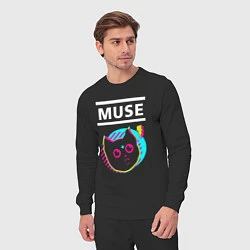 Костюм хлопковый мужской Muse rock star cat, цвет: черный — фото 2