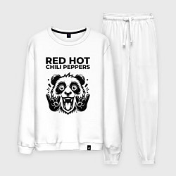 Костюм хлопковый мужской Red Hot Chili Peppers - rock panda, цвет: белый