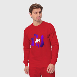 Костюм хлопковый мужской Depeche Mode - devotional world tour, цвет: красный — фото 2
