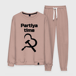 Костюм хлопковый мужской Partiya time, цвет: пыльно-розовый