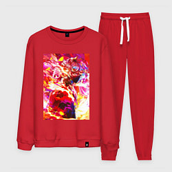 Костюм хлопковый мужской Адский рай огненный Габимару, цвет: красный