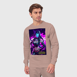 Костюм хлопковый мужской League of Legends Akali Kda, цвет: пыльно-розовый — фото 2