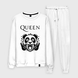 Костюм хлопковый мужской Queen - rock panda, цвет: белый